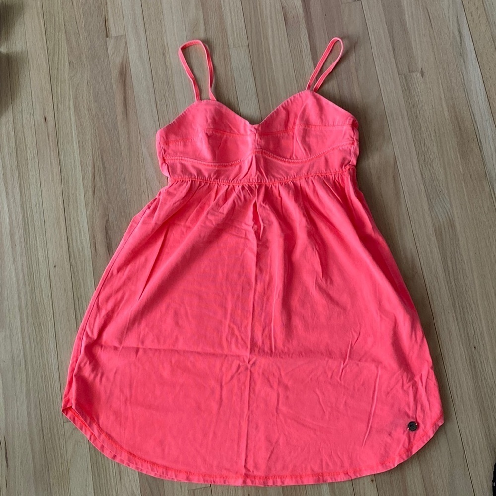 TNA by Aritzia summer dress neon pink Sz L